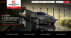 Desktop Screenshot of gravityautos.com
